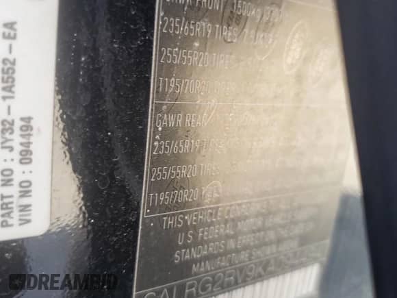 2019 Land Rover Discovery SE with VIN SALRG2RV9KA094494, listed as a Copart auction lot 71841235 with 154,330 mi miles and Clean title. Bid and sale history available at DreamBid. Image 13.