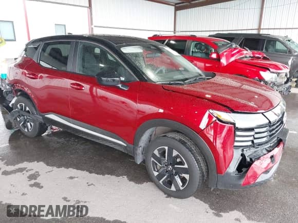 2025 Nissan Kicks SV with VIN 3N8AP6CB4SL385637, listed as a IAAI auction lot 42897065 with 14,658 mi miles and . Bid and sale history available at DreamBid. Image 1.