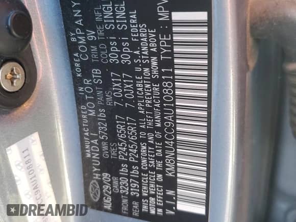 2010 Hyundai Veracruz Limited с VIN KM8NU4CC9AU108811, выставлен на аукционе Copart как лот 76796914 с пробегом 148 708 миль миль и Списание • Salvage title. История ставок и продаж доступна на DreamBid. Изображение 14.