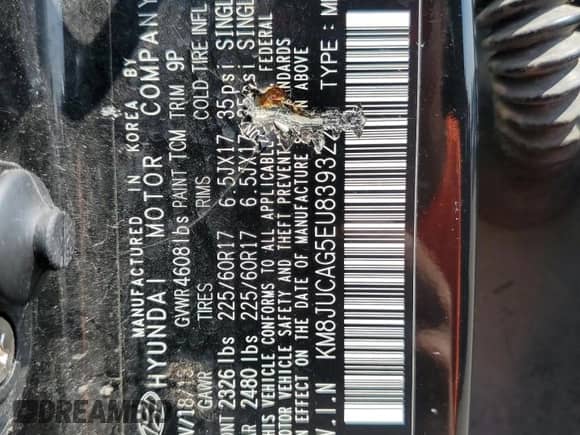 2014 Hyundai Tucson Limited with VIN KM8JUCAG5EU839322, listed as a Copart auction lot 64843015 with 155,956 mi miles and Salvage title. Bid and sale history available at DreamBid. Image 14.