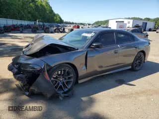 2023 Dodge Charger Scat Pack with VIN 2C3CDXGJ2PH639452, listed as a Copart auction lot 62522975 with 39,426 mi miles and Salvage title. Bid and sale history available at DreamBid. Image 1.