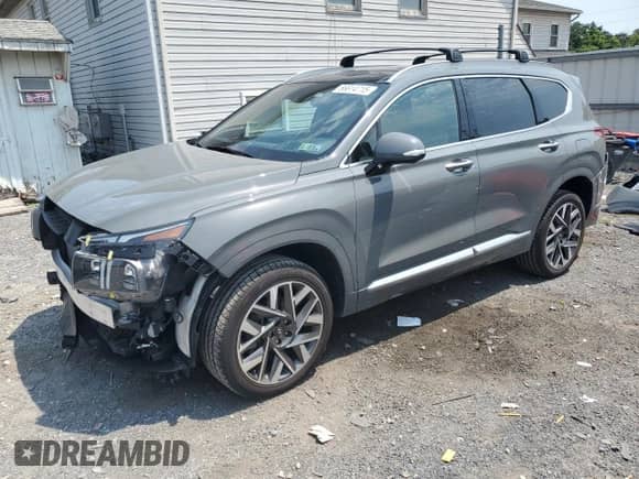 2023 Hyundai Santa Fe Calligraphy с VIN 5NMS5DAL9PH577243, выставлен на аукционе Copart как лот 66614715 с пробегом 20 737 миль миль и Списание • Salvage title. История ставок и продаж доступна на DreamBid. Изображение 1.