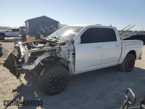 2017 Ram 1500 Sport with VIN 1C6RR6MTXHS536014, listed as a Copart auction lot 61167165 with 104,366 mi miles and Salvage title. Bid and sale history available at DreamBid. Image 1.