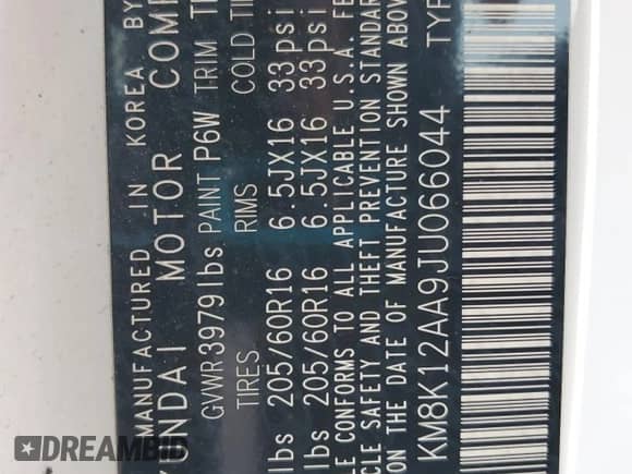 2018 Hyundai Kona SE z VIN KM8K12AA9JU066044, wystawiony jako Copart lot #63432535 z przebiegiem 100 723 mil mil oraz Szkoda całkowita • Salvage title. Historia ofert i sprzedaży dostępna na DreamBid. Obrazek 13.