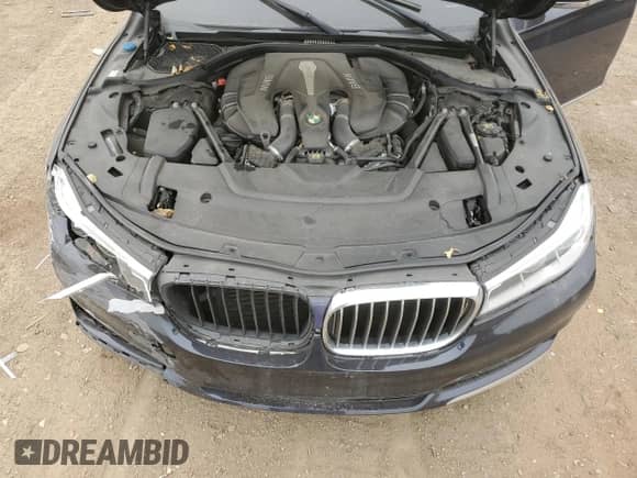 2016 BMW 7 Series 750i xDrive with VIN WBA7F2C52GG417795, listed as a Copart auction lot 51043725 with Not provided miles and Salvage title. Bid and sale history available at DreamBid. Image 12.