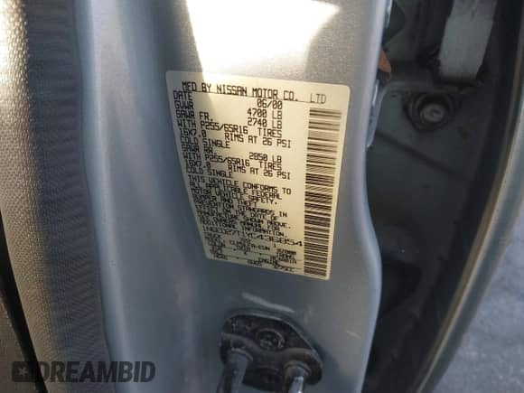 2000 Nissan Frontier XE with VIN 1N6ED27T1YC436854, listed as a IAAI auction lot 40973721 with 218,172 mi miles and . Bid and sale history available at DreamBid. Image 9.