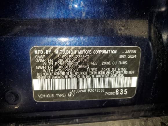 2024 Mitsubishi Outlander SE with VIN JA4J3VA81RZ073538, listed as a Copart auction lot 90786085 with 28,955 mi miles and Clean title. Bid and sale history available at DreamBid. Image 13.