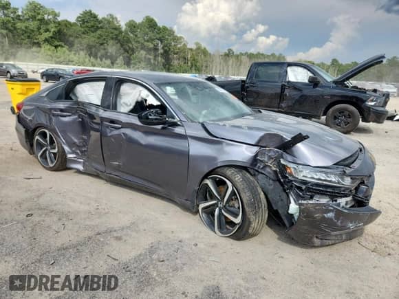 2019 Honda Accord Sport with VIN 1HGCV1F39KA036600, listed as a Copart auction lot 65279795 with 158,055 mi miles and Salvage title. Bid and sale history available at DreamBid. Image 4.