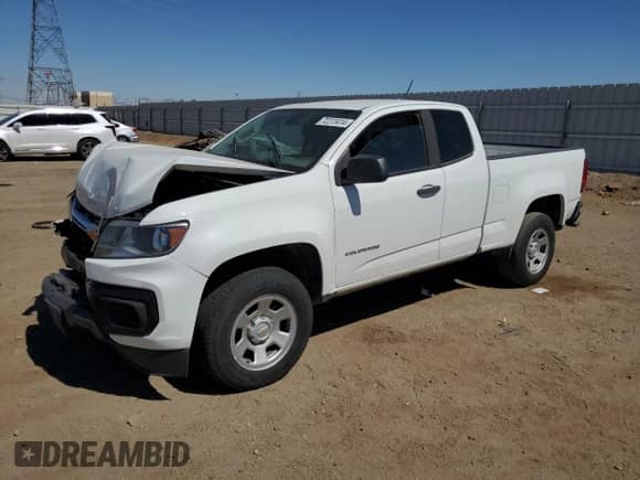 2021 Chevrolet Colorado 2WD Work Truck with VIN 1GCHSBEA9M1137030, listed as a Copart auction lot 72273414 with 57,679 mi miles and Salvage title. Bid and sale history available at DreamBid. Image 1.
