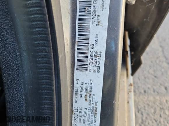 2013 Chrysler 200 Touring with VIN 1C3CCBBB1DN714652, listed as a Copart auction lot 82708725 with 151,536 mi miles and Clean title. Bid and sale history available at DreamBid. Image 12.