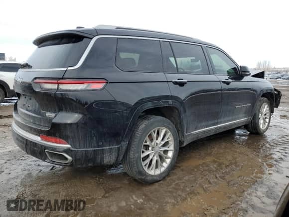 2021 Jeep Grand Cherokee Summit Reserve with VIN 1C4RJKEG4M8165966, listed as a Copart auction lot 43779215 with 57,122 mi miles and Salvage title. Bid and sale history available at DreamBid. Image 3.