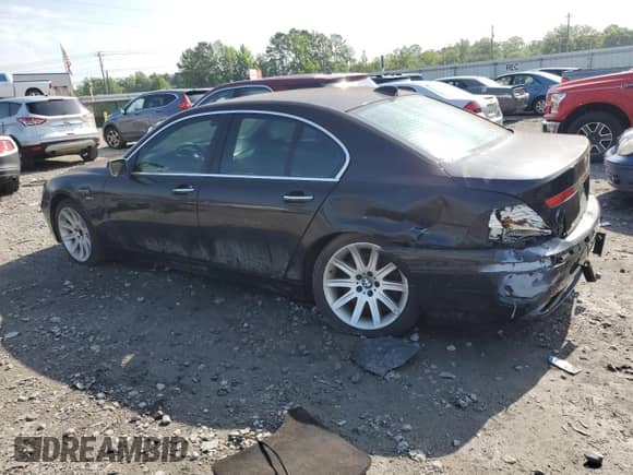 2005 BMW 7 Series 745i z VIN WBAGL63555DP75827, wystawiony jako Copart lot #59877265 z przebiegiem Nie podano mil oraz Szkoda całkowita • Salvage title. Historia ofert i sprzedaży dostępna na DreamBid. Obrazek 2.