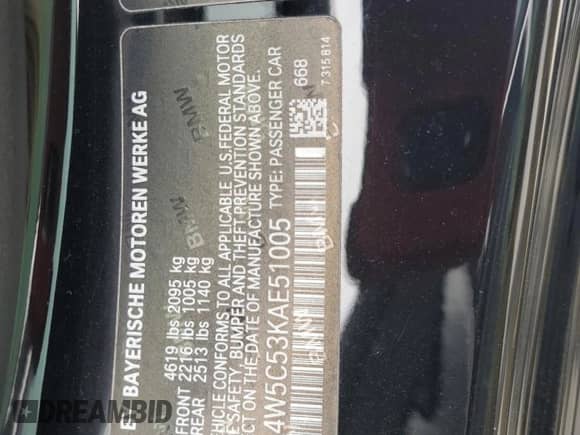 2019 BMW 4 Series 430i xDrive z VIN WBA4W5C53KAE51005, wystawiony jako Copart lot #82091555 z przebiegiem 50 222 mil mil oraz Szkoda całkowita • Salvage title. Historia ofert i sprzedaży dostępna na DreamBid. Obrazek 12.