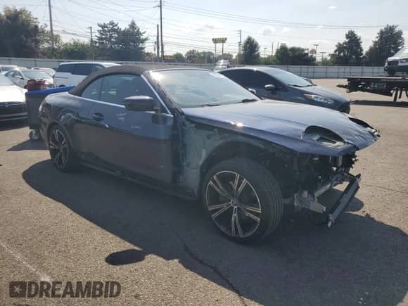 2022 BMW 4 Series 430i with VIN WBA23AT00NCK11462, listed as a Copart auction lot 80344105 with 9,655 mi miles and Salvage title. Bid and sale history available at DreamBid. Image 4.