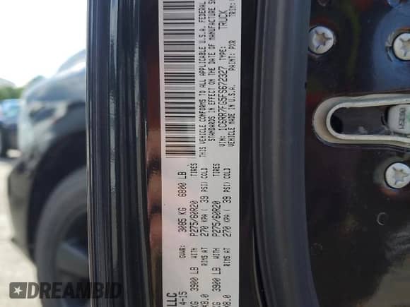 2015 Ram 1500 Tradesman с VIN 1C6RR7FG5FS672327, выставлен на аукционе Copart как лот 70519465 с пробегом 96 885 миль миль и Списание • Salvage title. История ставок и продаж доступна на DreamBid. Изображение 12.