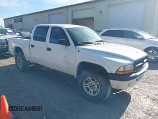 2004 Dodge Dakota Sport with VIN 1D7HL38KX4S721444, listed as a IAAI auction lot 42248222 with 248,582 mi miles and . Bid and sale history available at DreamBid. Image 1.