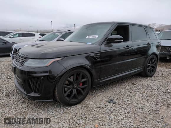 2019 Land Rover Range Rover Sport SVR z VIN SALWZ2SE8KA869648, wystawiony jako Copart lot #89219605 z przebiegiem 77 969 mil mil oraz Szkoda całkowita • Salvage title. Historia ofert i sprzedaży dostępna na DreamBid. Obrazek 1.