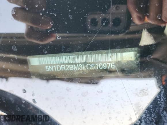 2020 Nissan Pathfinder SV with VIN 5N1DR2BM3LC610976, listed as a Copart auction lot 71227095 with 145,535 mi miles and Salvage title. Bid and sale history available at DreamBid. Image 13.