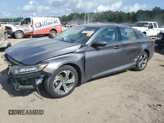 2018 Honda Accord EX-L with VIN 1HGCV1F62JA016410, listed as a Copart auction lot 58618815 with 154,808 mi miles and Salvage title. Bid and sale history available at DreamBid. Image 1.