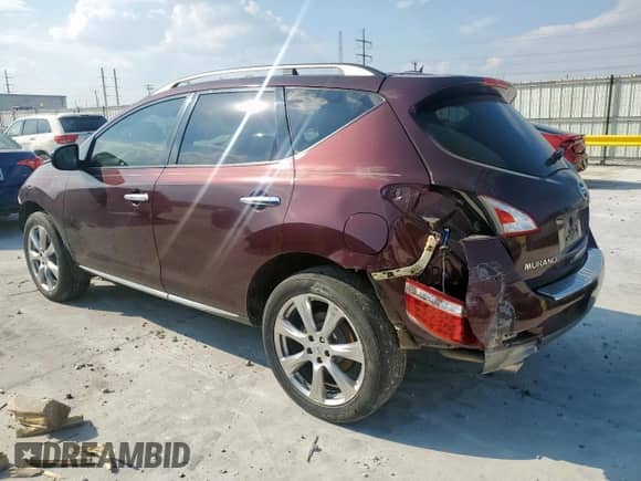 2014 Nissan Murano SL with VIN JN8AZ1MU7EW406461, listed as a Copart auction lot 80503905 with 170,644 mi miles and Salvage title. Bid and sale history available at DreamBid. Image 2.