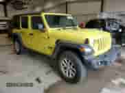 2023 Jeep Wrangler Willys with VIN 1C4HJXDG0PW653712, listed as a Copart auction lot 58603245 with 66,598 mi miles and Salvage title. Bid and sale history available at DreamBid. Image 4.