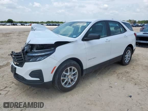 2023 Chevrolet Equinox LS с VIN 3GNAXFEGXPL147875, выставлен на аукционе Copart как лот 59591365 с пробегом 50 701 миль миль и Списание • Salvage title. История ставок и продаж доступна на DreamBid. Изображение 1.