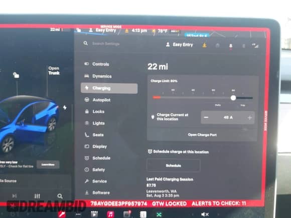 2023 Tesla Model Y Long Range with VIN 7SAYGDEE3PF957974, listed as a IAAI auction lot 43275987 with 20,712 mi miles and . Bid and sale history available at DreamBid. Image 17.