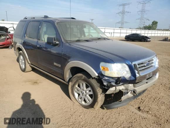 2007 Ford Explorer Eddie Bauer with VIN 1FMEU74847UB32101, listed as a Copart auction lot 80890745 with 142,943 mi miles and Salvage title. Bid and sale history available at DreamBid. Image 4.