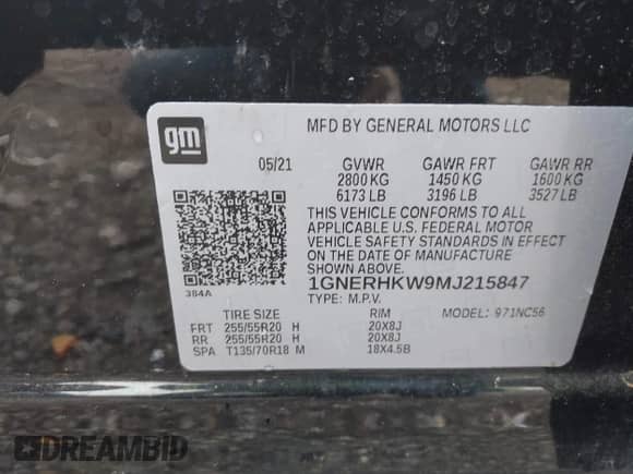 2021 Chevrolet Traverse LT с VIN 1GNERHKW9MJ215847, выставлен на аукционе IAAI как лот 42595697 с пробегом 88 263 миль миль и . История ставок и продаж доступна на DreamBid. Изображение 9.