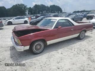 1978 Chevrolet El Camino с VIN 1W80U8D404353, выставлен на аукционе Copart как лот 63272175 с пробегом 92 474 миль миль и Списание • Salvage title. История ставок и продаж доступна на DreamBid. Изображение 1.