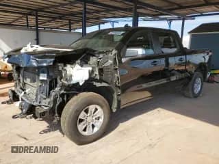 2022 Chevrolet Silverado 1500 LT with VIN 1GCUDDED0NZ584721, listed as a Copart auction lot 82164045 with 130,146 mi miles and Salvage title. Bid and sale history available at DreamBid. Image 1.