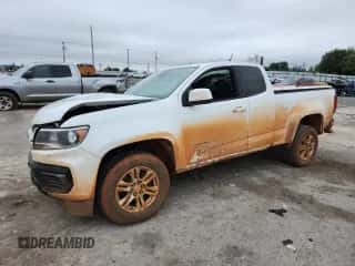 2021 Chevrolet Colorado 2WD LT z VIN 1GCHSCEA7M1245829, wystawiony jako Copart lot #70920075 z przebiegiem 80 381 mil mil oraz Szkoda całkowita • Salvage title. Historia ofert i sprzedaży dostępna na DreamBid. Obrazek 1.