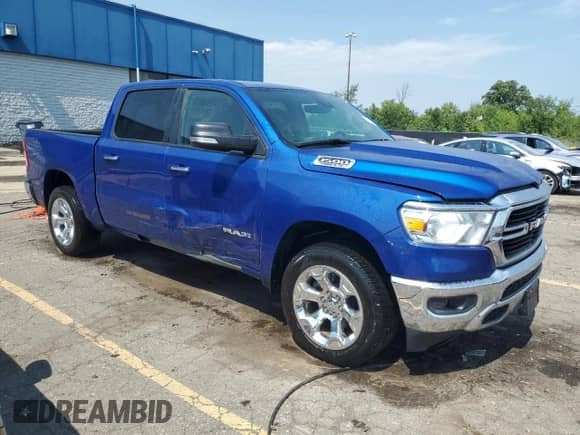 2019 Ram 1500 Big Horn z VIN 1C6SRFFT0KN755858, wystawiony jako Copart lot #67435335 z przebiegiem 54 277 mil mil oraz Czysty tytuł • Clean title. Historia ofert i sprzedaży dostępna na DreamBid. Obrazek 4.
