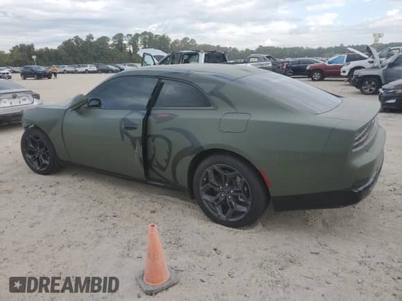 2025 Dodge Charger R/T z VIN 2C3CDBCK9SR542429, wystawiony jako Copart lot #87251215 z przebiegiem 3 761 mil mil oraz Szkoda całkowita • Salvage title. Historia ofert i sprzedaży dostępna na DreamBid. Obrazek 2.