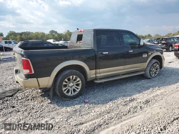 2015 Ram 1500 Laramie Longhorn with VIN 1C6RR7PT2FS575064, listed as a Copart auction lot 80964145 with 205,575 mi miles and Salvage title. Bid and sale history available at DreamBid. Image 3.