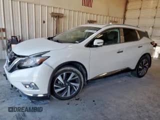 2018 Nissan Murano Platinum z VIN 5N1AZ2MGXJN185641, wystawiony jako Copart lot #85341505 z przebiegiem 68 761 mil mil oraz Szkoda całkowita • Salvage title. Historia ofert i sprzedaży dostępna na DreamBid. Obrazek 1.