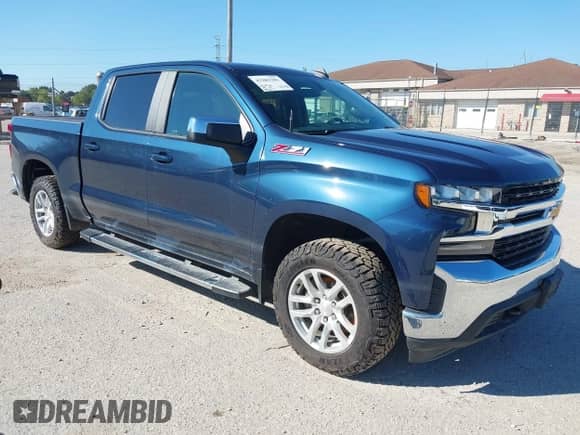2020 Chevrolet Silverado 1500 LT with VIN 3GCUYDEDXLG367243, listed as a IAAI auction lot 43203301 with 58,501 mi miles and . Bid and sale history available at DreamBid. Image 1.