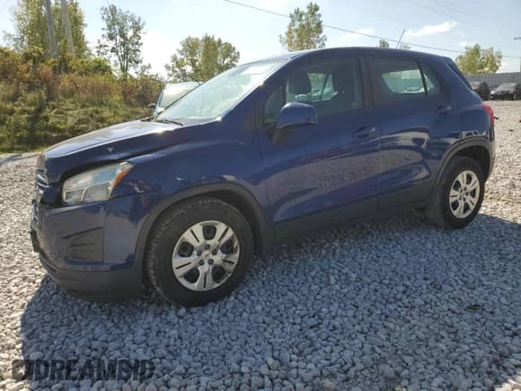 2016 Chevrolet Trax LS with VIN 3GNCJKSB5GL267756, listed as a Copart auction lot 72775404 with 148,704 mi miles and Salvage title. Bid and sale history available at DreamBid. Image 1.