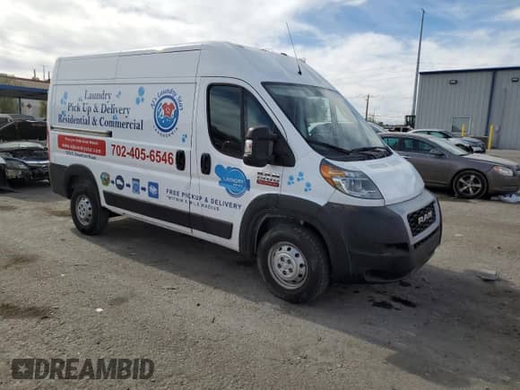 2019 Ram ProMaster Cargo with VIN 3C6TRVBG4KE512078, listed as a Copart auction lot 77493824 with 150,640 mi miles and Salvage title. Bid and sale history available at DreamBid. Image 4.
