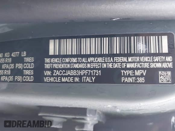 2017 Jeep Renegade Latitude z VIN ZACCJABB3HPF71731, wystawiony jako IAAI lot #41458308 z przebiegiem 110 186 mil mil oraz . Historia ofert i sprzedaży dostępna na DreamBid. Obrazek 9.