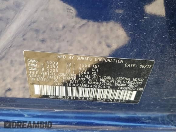 2018 Subaru Impreza Special Sports с VIN 4S3GKAM64J3600338, выставлен на аукционе Copart как лот 89869495 с пробегом 51 379 миль миль и Чистый • Clean title. История ставок и продаж доступна на DreamBid. Изображение 12.