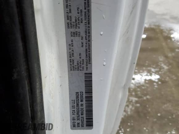 2021 Ram 1500 Tradesman с VIN 3C6JR6DG9MG526639, выставлен на аукционе Copart как лот 80799565 с пробегом 164 233 миль миль и Списание • Salvage title. История ставок и продаж доступна на DreamBid. Изображение 12.