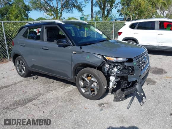 2023 Hyundai Venue Limited with VIN KMHRC8A3XPU275847, listed as a IAAI auction lot 41889404 with 8,555 mi miles and . Bid and sale history available at DreamBid. Image 1.