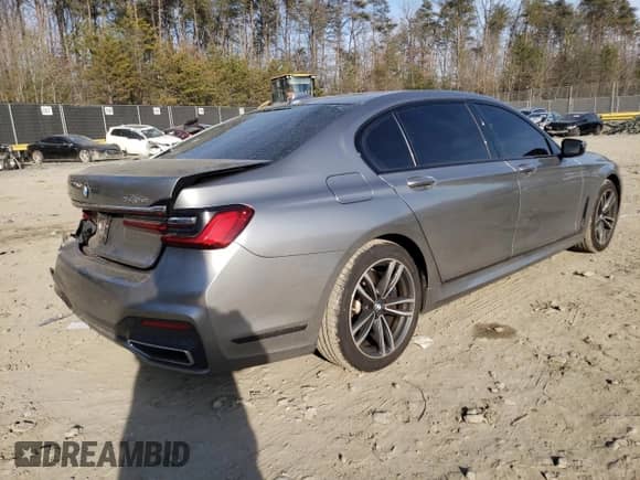 2020 BMW 7 Series with VIN WBA7W4C07LCD18314, listed as a Copart auction lot 43724774 with 25,873 mi miles and . Bid and sale history available at DreamBid. Image 3.