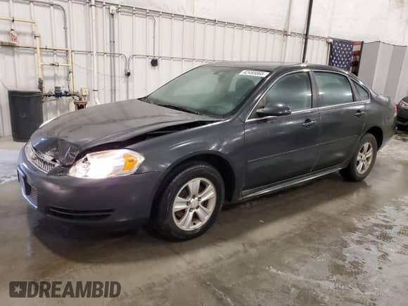 2013 Chevrolet Impala LS with VIN 2G1WA5E34D1198432, listed as a Copart auction lot 82495865 with 145,491 mi miles and Salvage title. Bid and sale history available at DreamBid. Image 1.