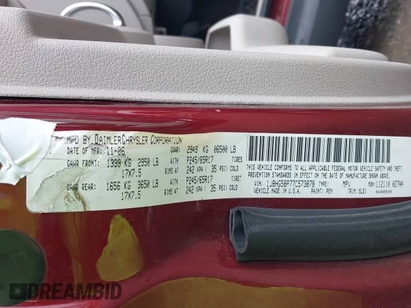 2007 Jeep Commander Limited with VIN 1J8HG58P77C573878, listed as a IAAI auction lot 41843633 with 154,584 mi miles and . Bid and sale history available at DreamBid. Image 9.