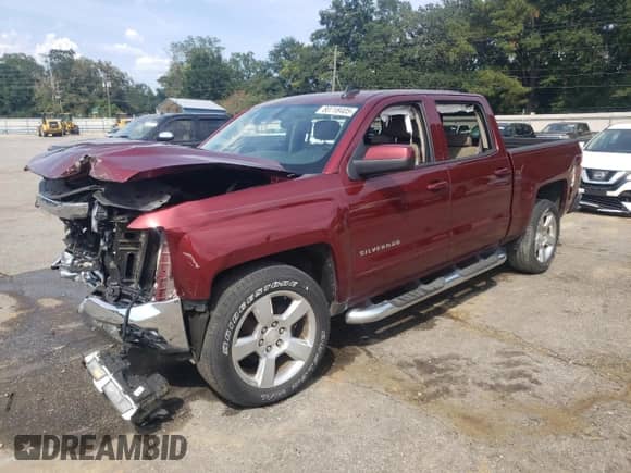 2017 Chevrolet Silverado 1500 LT with VIN 3GCPCREC6HG265364, listed as a Copart auction lot 80718405 with 96,786 mi miles and Salvage title. Bid and sale history available at DreamBid. Image 1.