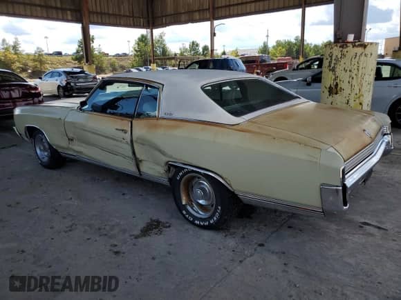 1972 Chevrolet Monte Carlo with VIN 1H57J2L567411, listed as a Copart auction lot 72465014 with 83,239 mi miles and Salvage title. Bid and sale history available at DreamBid. Image 2.