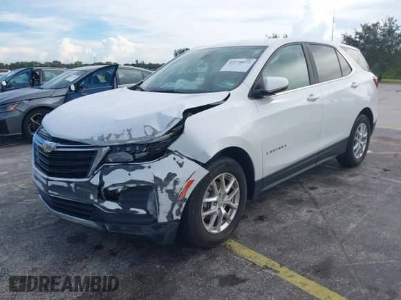 2024 Chevrolet Equinox LT with VIN 3GNAXKEGXRL172514, listed as a IAAI auction lot 43270973 with 38,297 mi miles and . Bid and sale history available at DreamBid. Image 2.