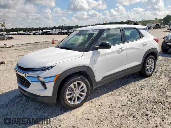 2024 Chevrolet TrailBlazer LS z VIN KL79MMS25RB097552, wystawiony jako Copart lot #69204665 z przebiegiem 41 288 mil mil oraz Szkoda całkowita • Salvage title. Historia ofert i sprzedaży dostępna na DreamBid. Obrazek 1.